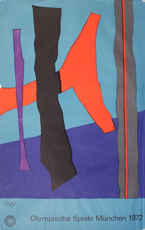 Alan Davie Olympische Spiele Munchen 1972, original: Alan Davie Olympische Spiele Munchen 1972, original poster printed by Edition Olympia 1972 - 101 x 64 cm