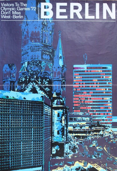 Vennekamp Berlin Visitors to the Olympic Games, ori: Vennekamp Berlin Visitors to the Olympic Games, original poster printed by Birkle & Thomer 1972 - 118 x 84 cm