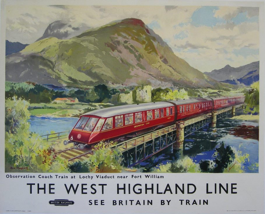 Jack Merriott (1901-1968) The West Highland Line,: Jack Merriott (1901-1968) The West Highland Line, original poster printed for BR(SR) by Stafford 1950 - 102 x 127 cm