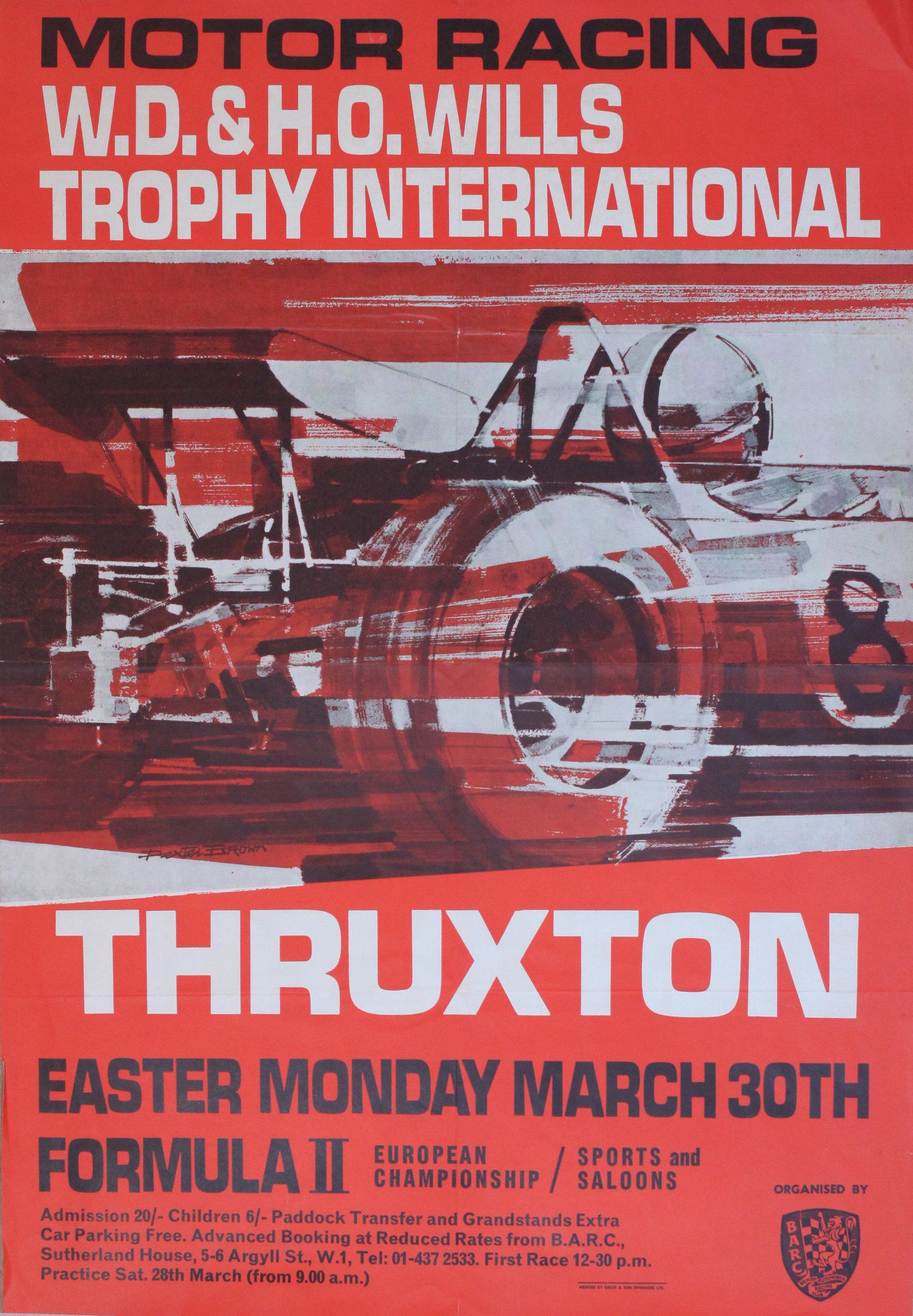 Thruxton and Croft, four 1960~s motor racing posters, inc. Wills Trophy Race, and  International 500 (1 of 2)