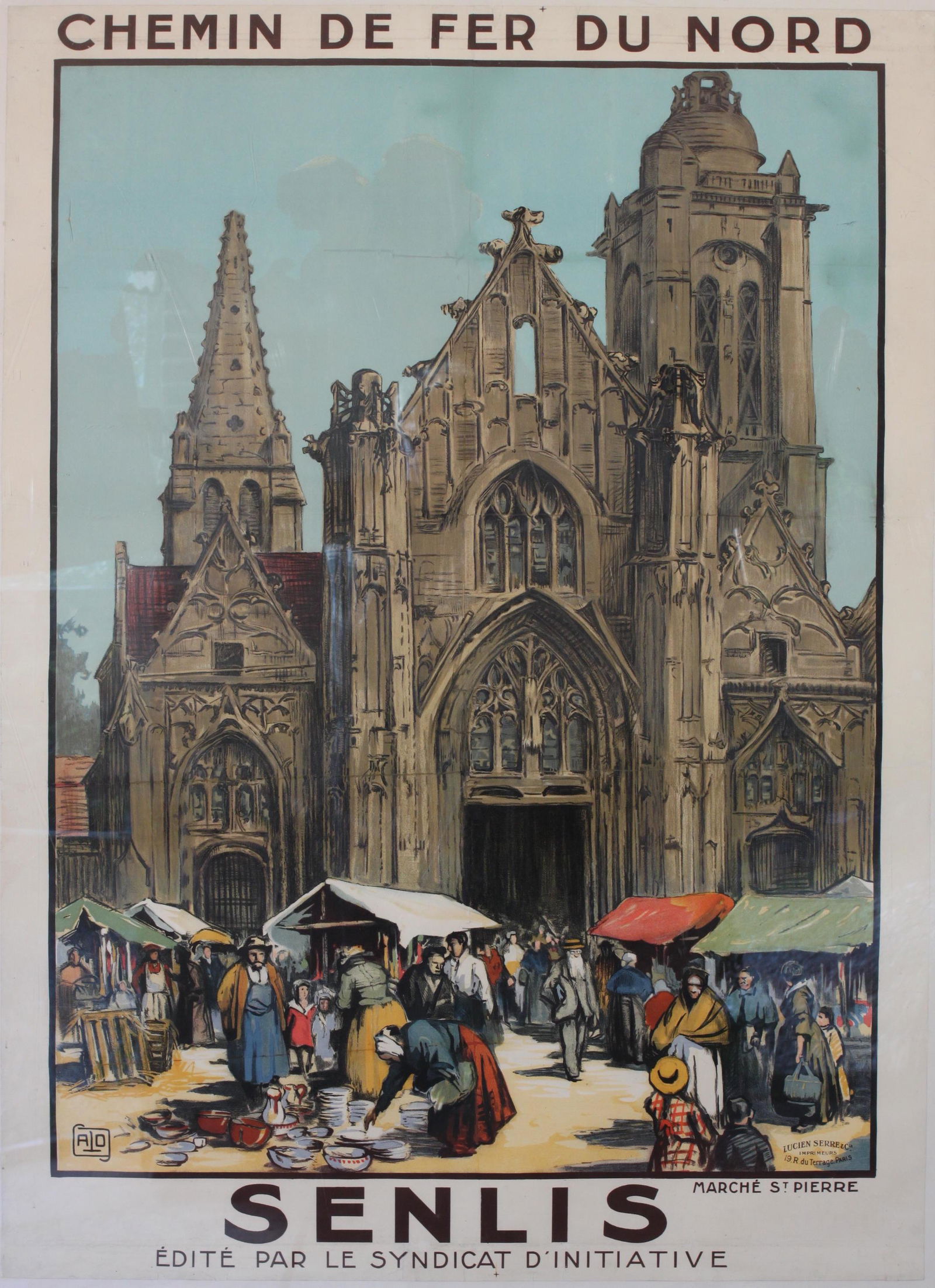 ALO (Charles-Jean Halo 1882-1969) Senlis Marche St. Pierre, Chemin de fer du Nord, original poster (1 of 1)
