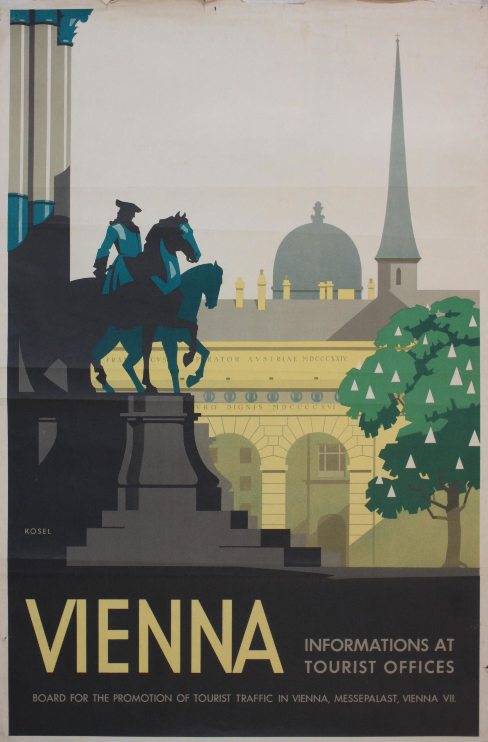 Herman Kosel Vienna Santa Maria del Fiore, printed for Tourist Office c. 1935 - 102 x 63 cm (1 of 1)