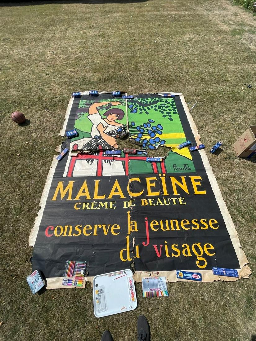 RouffÃ© Malaceine CrÃ¨me de BeautÃ©, original poster printed by Imp. et PublicitÃ© RouffÃ©, Paris c. (1 of 1)