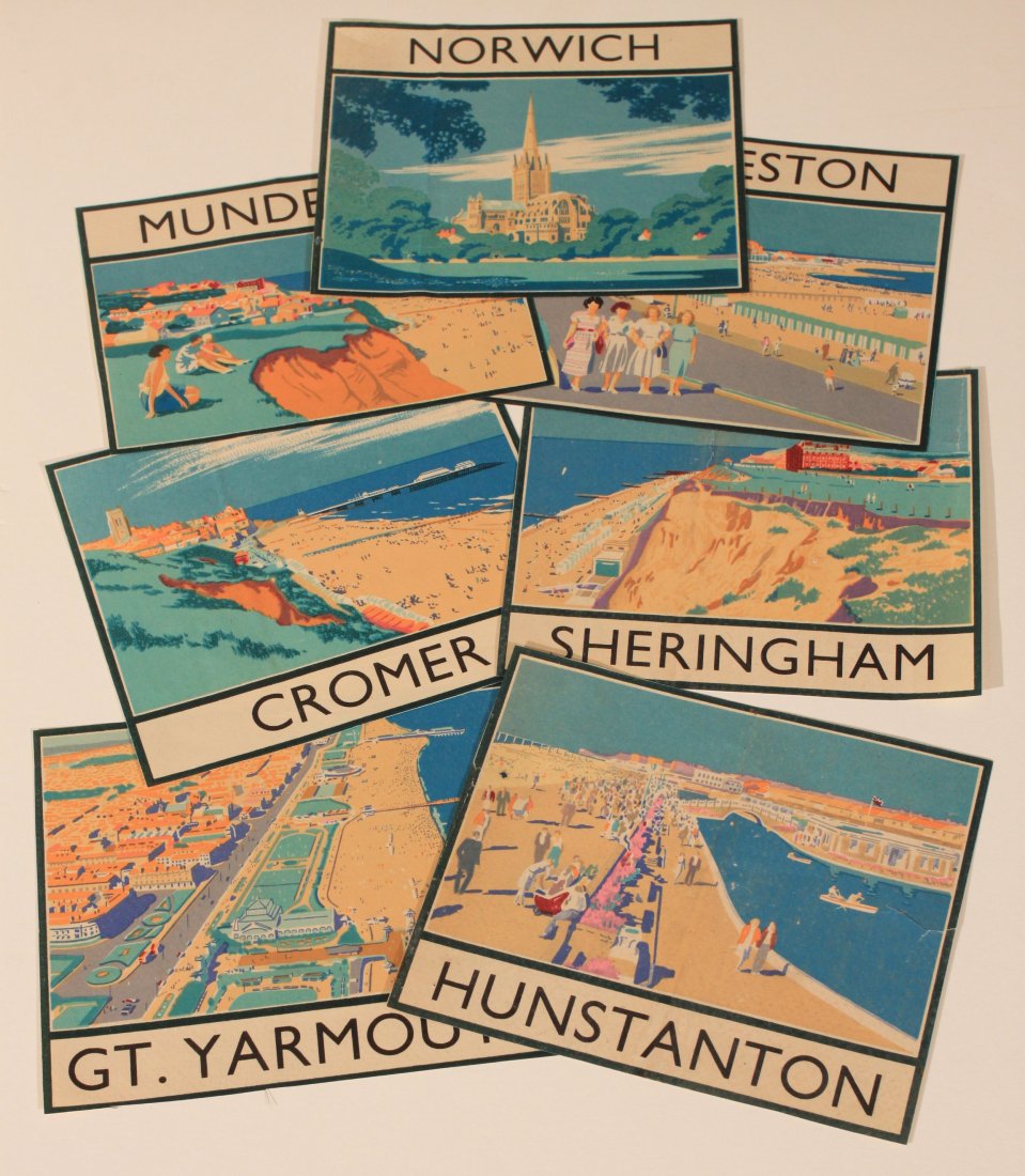 Lance Cattermole (1898-1992) Norfolk Britain's Finest County, seven original vignettes inc. Cromer a (1 of 1)