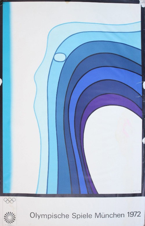 Jan Lenica Olympische Spiele Munchen 1972, original: Jan Lenica Olympische Spiele Munchen 1972, original poster printed by Edition Olympia 1972 - 101 x 64 cm
