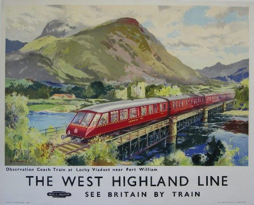 Jack Merriott (1901-1968) The West Highland Line,: Jack Merriott (1901-1968) The West Highland Line, original poster printed for BR(SR) by Stafford 1950 - 102 x 127 cm