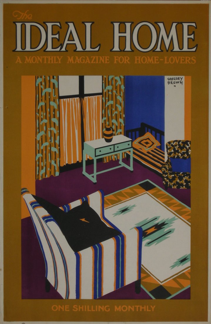 Gregory Brown (1887-1941) The Ideal Home Magazine,: Gregory Brown (1887-1941) The Ideal Home Magazine, original poster - 76 x 51 cm