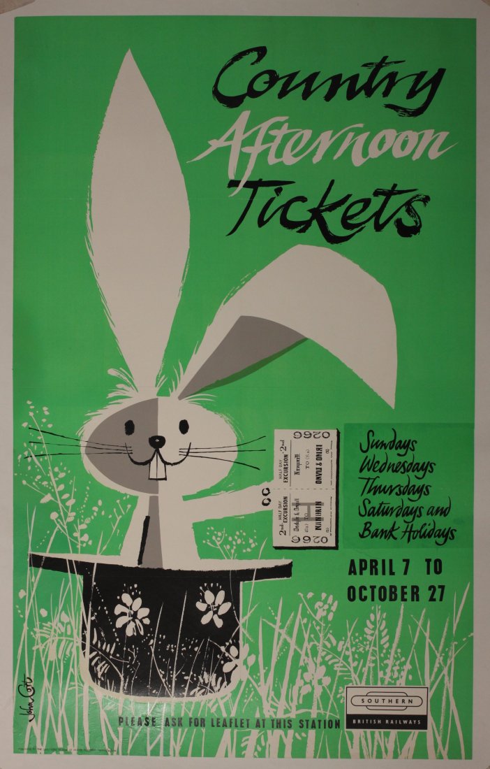 John Cort Country Afternoon Tickets, original post: John Cort Country Afternoon Tickets, original poster printed for BR(SR) - 102 x 64 cm