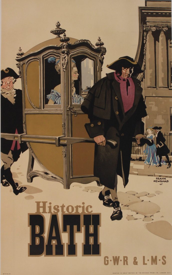 Frank Newbould (1887-1951) Historic Bath, original: Frank Newbould (1887-1951) Historic Bath, original poster No. PW 23 printed for GWR, LMS by Haycock 1946 - 102 x 64 cm