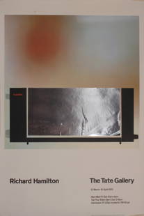 Vintage Poster: Richard Hamilton The Tate Gallery, exhibition poster printed by Beric Press 1970 - 76 x 51 cm; Frank Stella Opening poster Leo Castelli Gallery NY 1969 - 29 x 57 cm; and exhibition poster for Jacques-