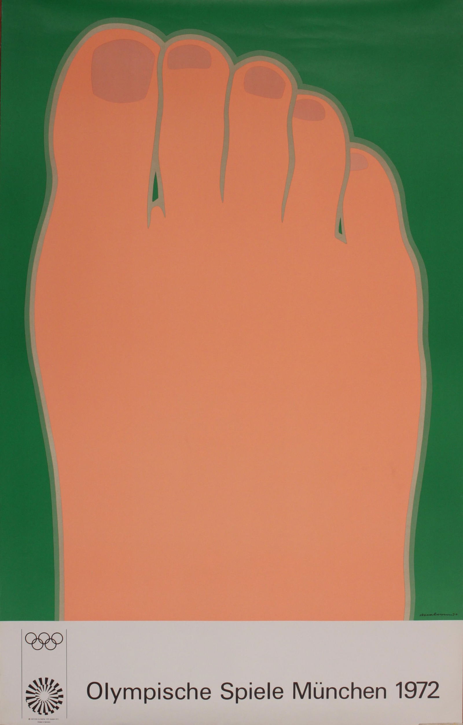 Vintage Poster: Tom Wesselmann Olympische Spiele Munchen 1972, original poster printed 1970 - 101 x 64 cm