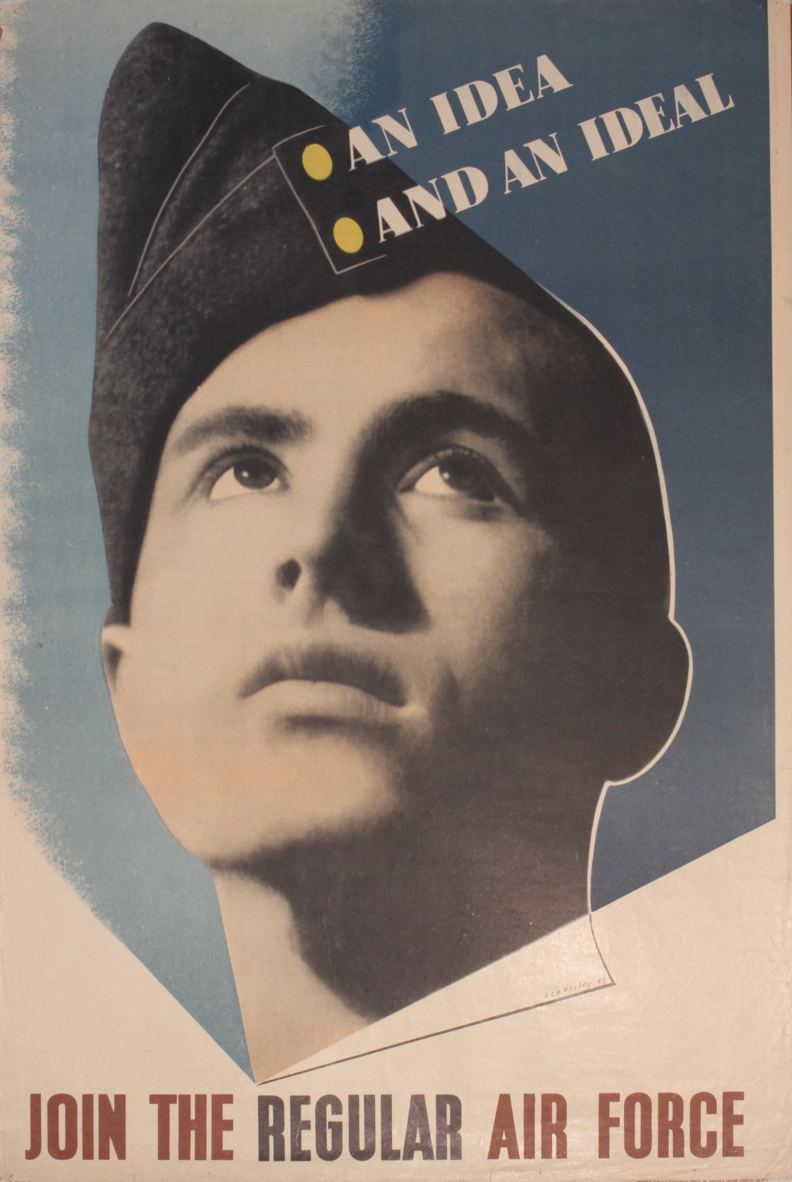Vintage Poster: Eckersley (Tom 1914-1997) Join the Regular Air Force, original poster printed for HMSO by Haycock - 76 x 51 cm