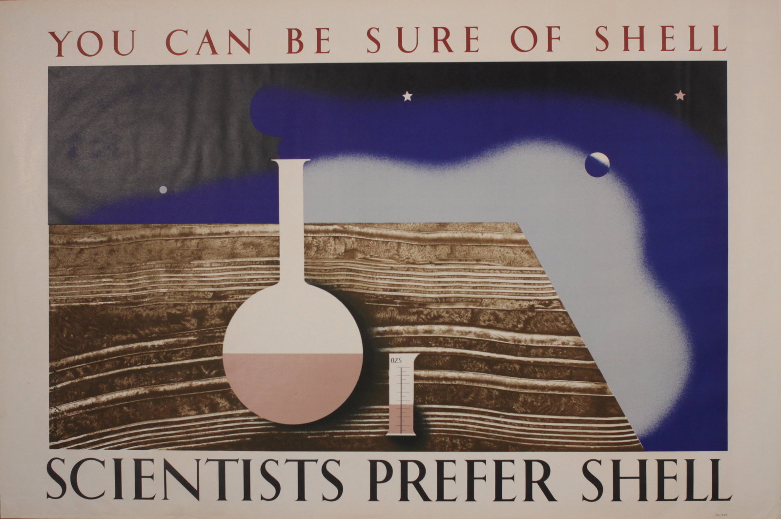 Vintage Poster: Eckersley-Lombers ( Tom 1914-1997 & Eric 1914-1978) Scientists Prefer Shell You Can Be Sure of Shell, original poster No 446 printed 1936 - 114 x 76 cm