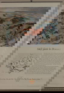 Vintage Poster: John Nash (1893-1977) Shell Guide to Dorset, original poster printed by Henry Stone c.1950 - 76 x 51 cm