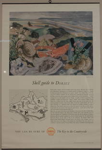 Vintage Poster: John Nash (1893-1977) Shell Guide to Dorset, original poster printed by Henry Stone c.1950 - 76 x 51 cm