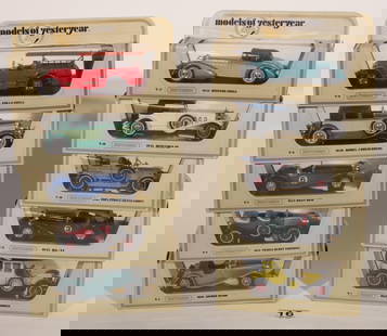 Matchbox Models of Yesteryear, Vintage Cars 15 no. Y-1 to 4, 6 to 8, 10, 17 to 21 and 24 (15) Mint: Matchbox Models of Yesteryear, Vintage Cars 15 no. Y-1 to 4, 6 to 8, 10, 17 to 21 and 24 (15) Mint and Boxed The Dallimore Collection