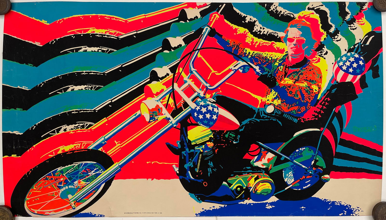 Theobald (Morton Wayne Thiebaud 1920-2021) Easy Rider 1970 colour screenprint, signed ?Theobald? in (1 of 1)
