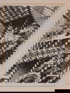 Nevinson, Christopher Richard Wynne (1889 - 1946) Assembling Parts. Lithograph on wove paper. 1917.