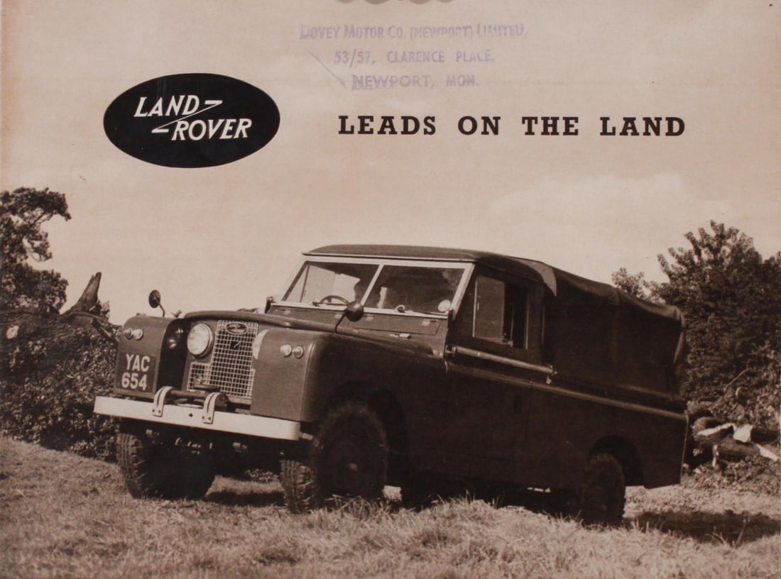 Ephemera, a small collection including  Land Rover Leads on the Land, folding sales leaflet showing (1 of 10)