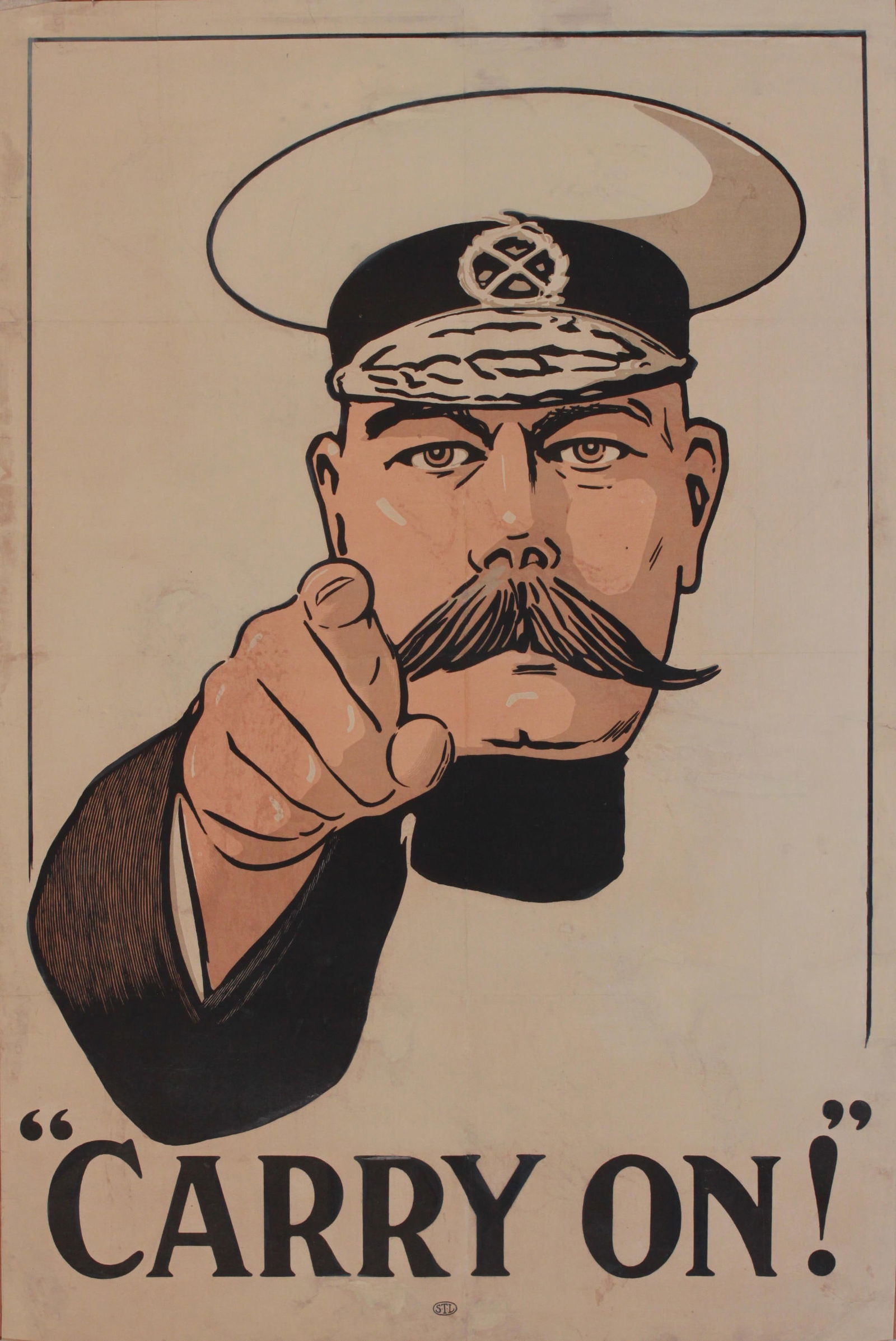 after Alfred Leete (1882-1933) "Carry On !" Lord Kitchener, original Australian WW1 recruiting (1 of 1)