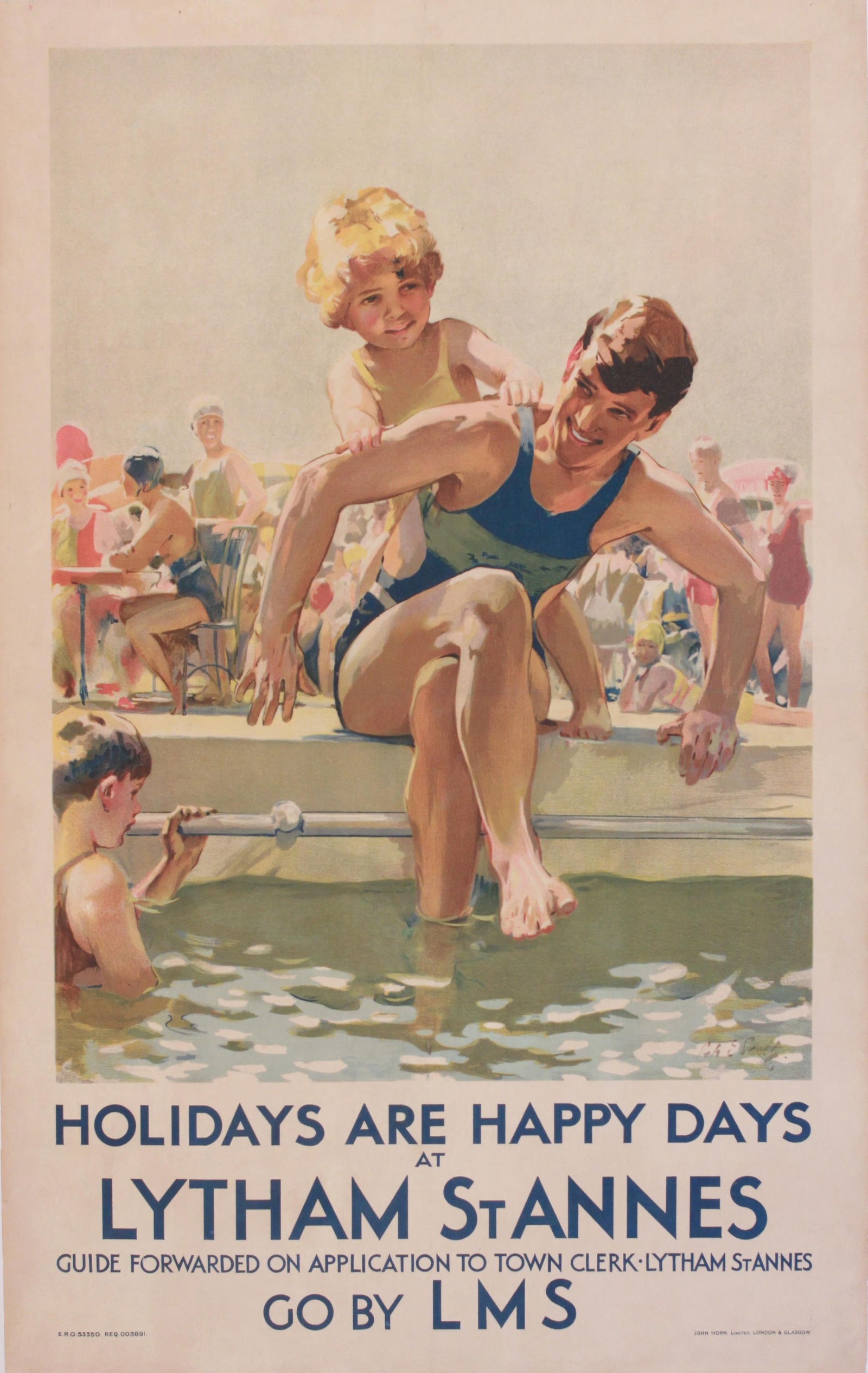 Sep E Scott (1879-1966) Lytham St Annes, original poster printed for LMS by John Horn c. 1930 - 102 (1 of 1)