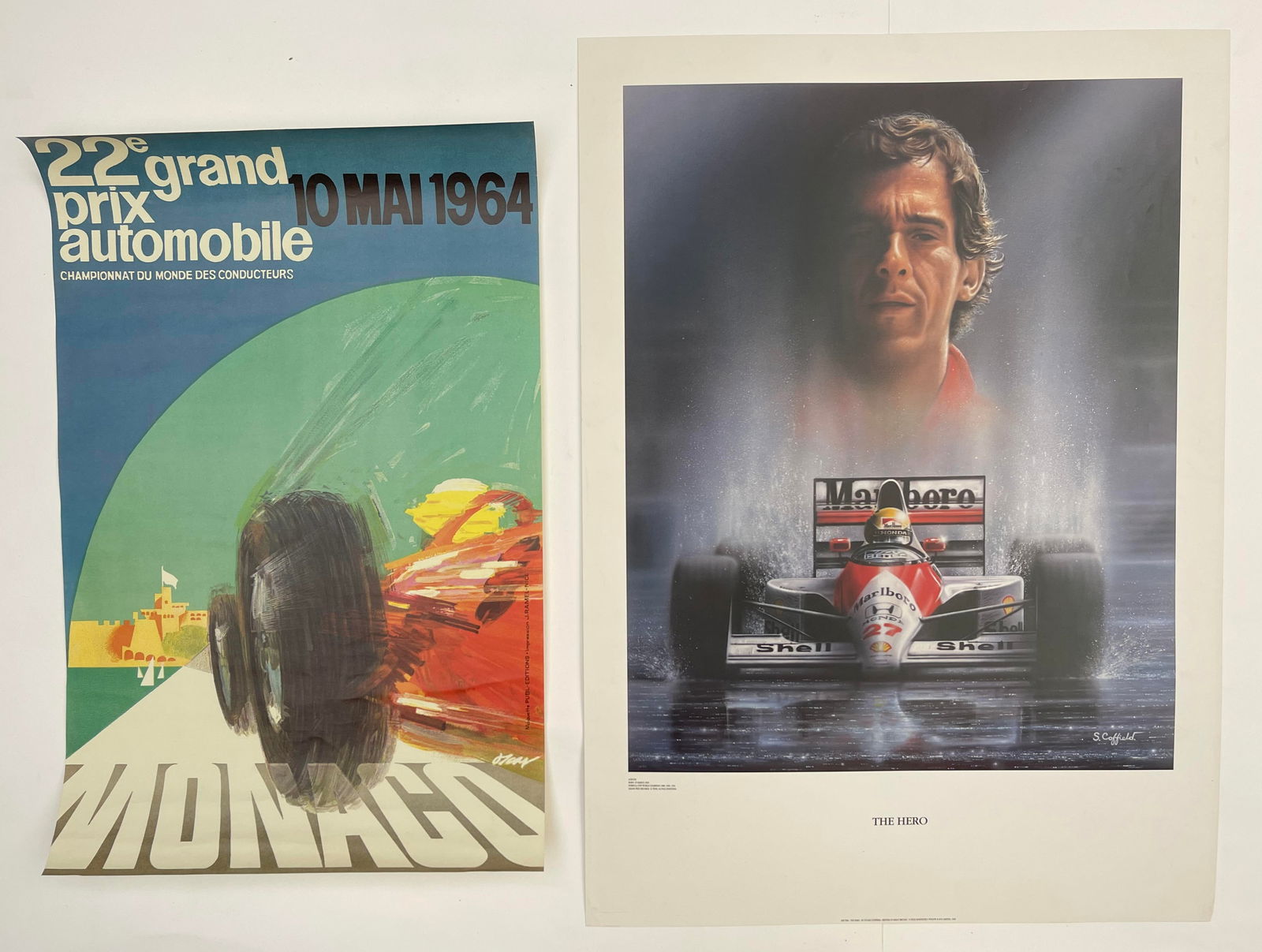 22e Grand Prix Automobile Monaco 10 mai 1964, poster printed by J Ramel - 60 x38 cm; and S Coffield (1 of 1)