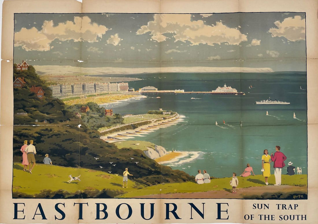 Alker Tripp (Herbert 1883-1954) Eastbourne Sun trap of the South, printed for SR c. 1950 - 88 x 127 (1 of 1)