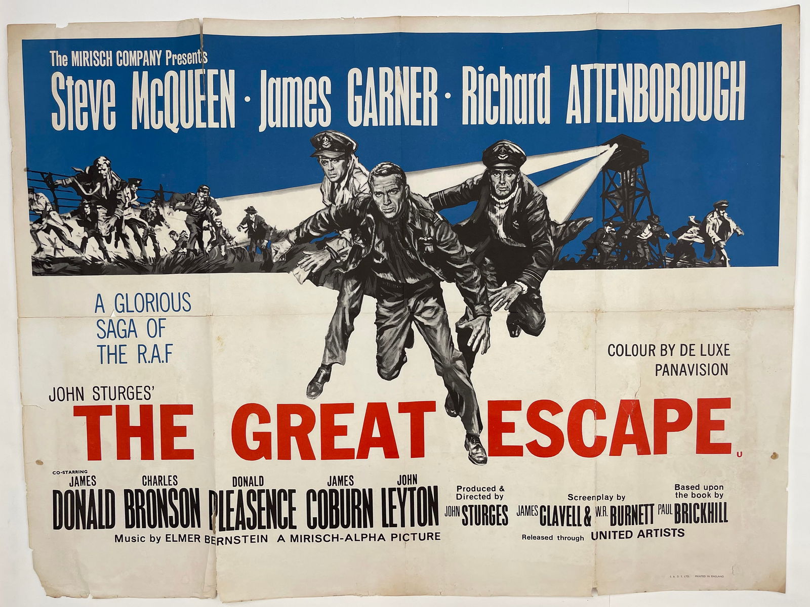 The Great Escape Steve McQueen, re release film poster printed by S&DS Ltd 1963 - 76 x 101 cm (1 of 1)
