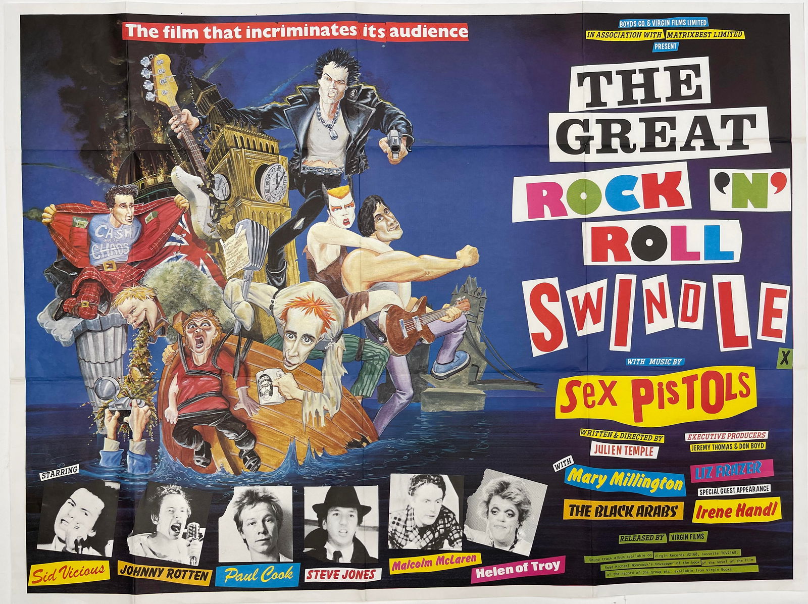 The Great Rock 'N' Roll Swindle original Sex Pistols film poster 1980 - 76 x 101 cm (1 of 1)