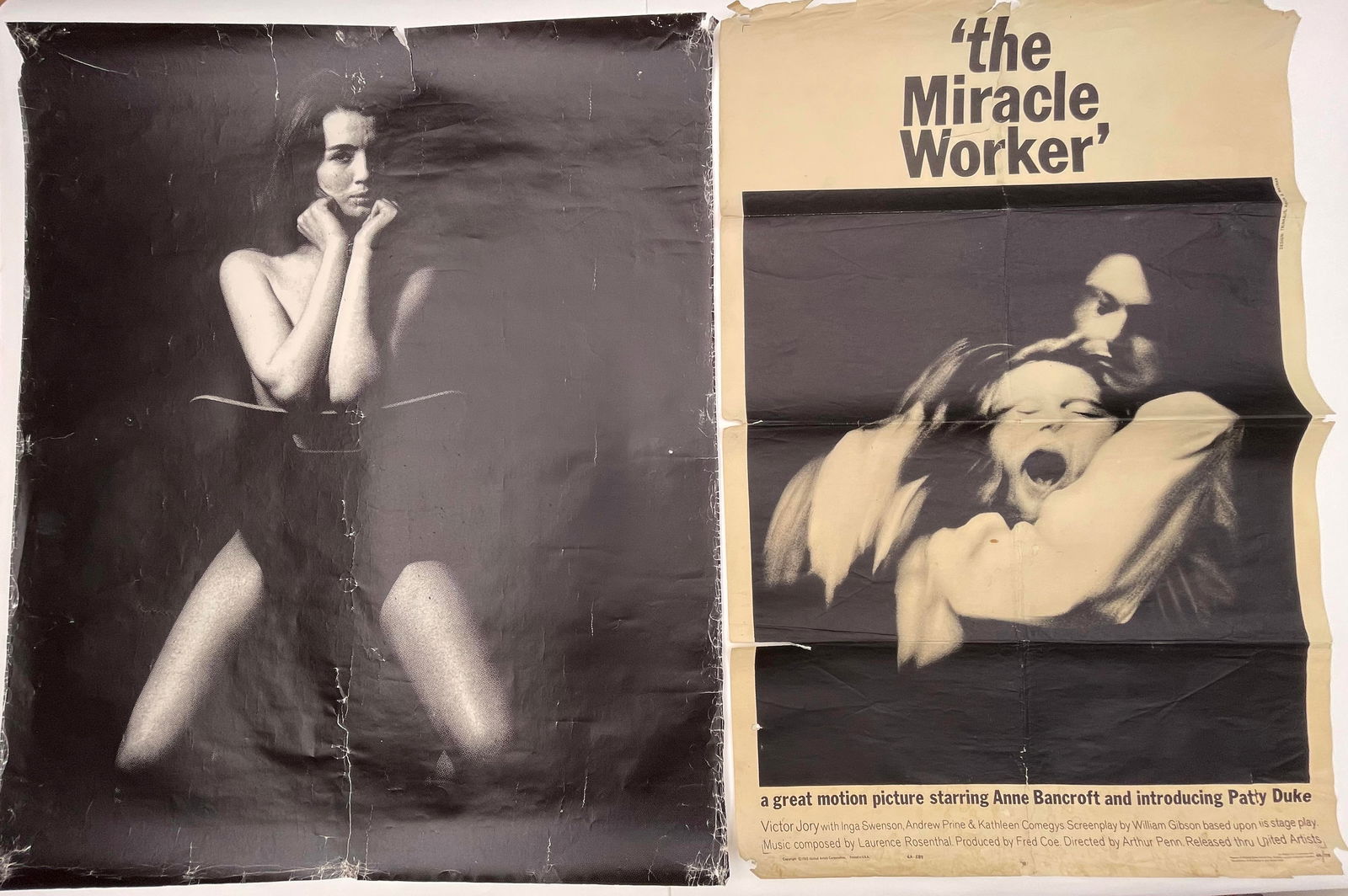 Movie posters 5 no. including Repulsion Catherine Deneuve 1965 , The Miracle Worker 1962, Julia (1 of 2)