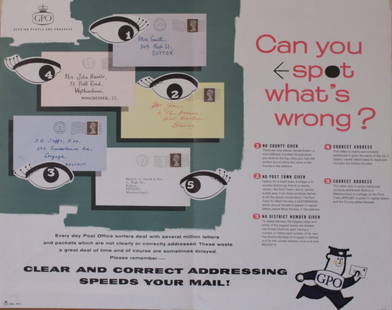 Anon Keeping in touch, The Post Office at the Airpo: Anon Keeping in touch, The Post Office at the Airport, at the Docks, and in Town, three original posters printed for the GPO by Sydney Lee circa 1965, each - 74 x 92 cm; and two other GPO posters Can