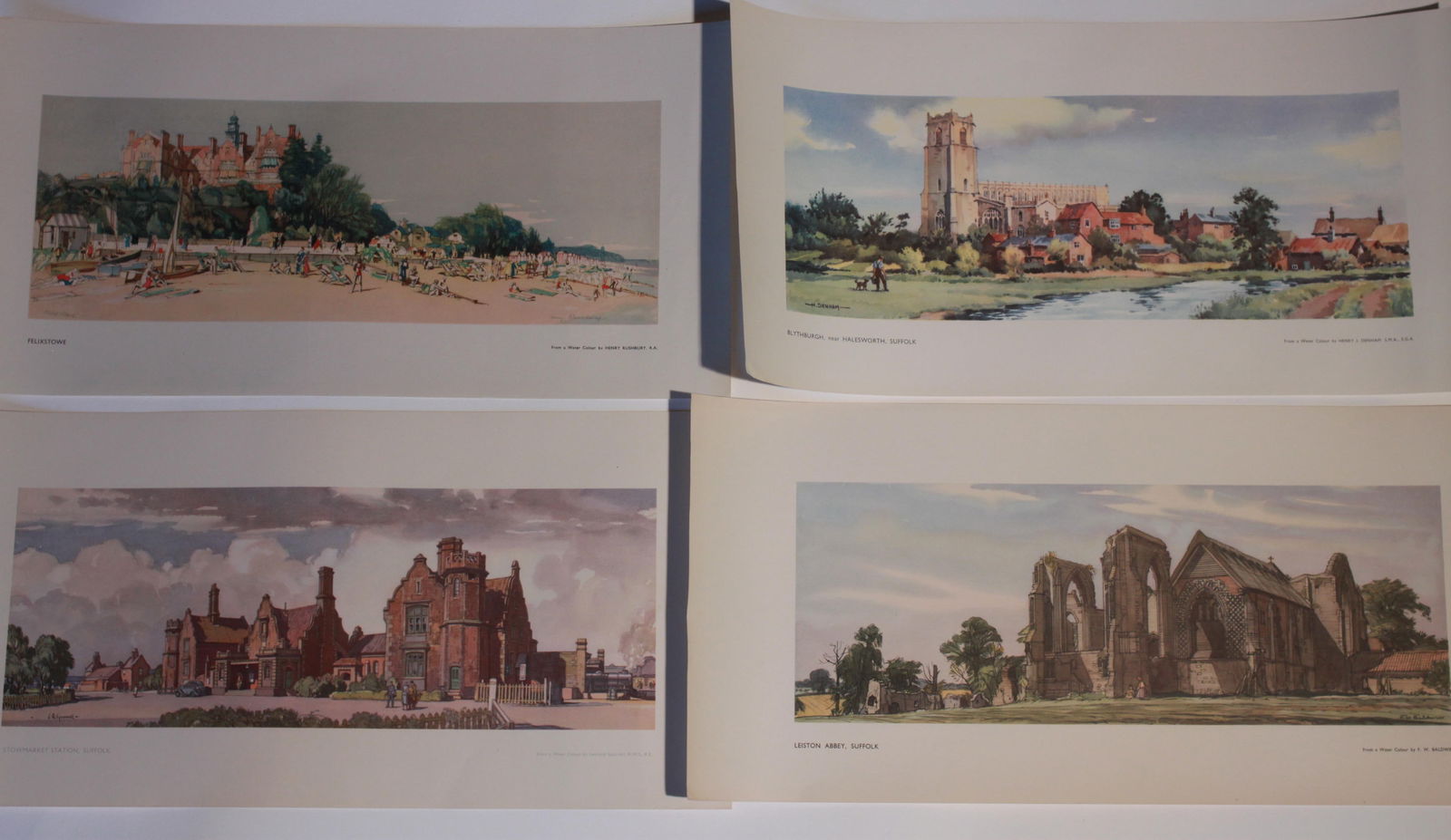 Carriage prints, 4 No. Suffolk area by Denham, Rushbury, Baldwin and Squirrell (4) (1 of 1)
