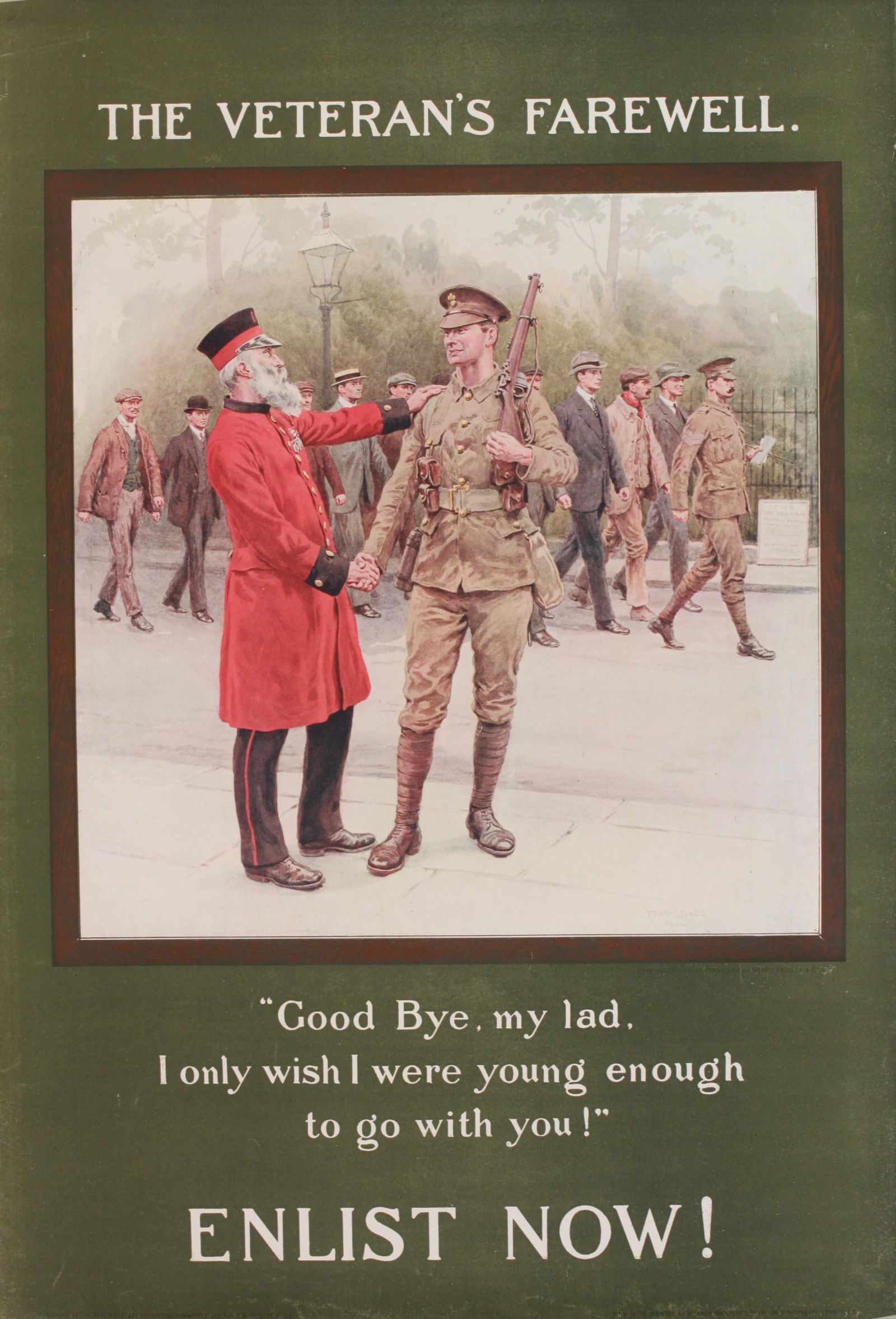Frank Dadd (1851-1929) The Veteran's Farewell, original PRC poster No 63 printed by Straker  1914 - (1 of 1)