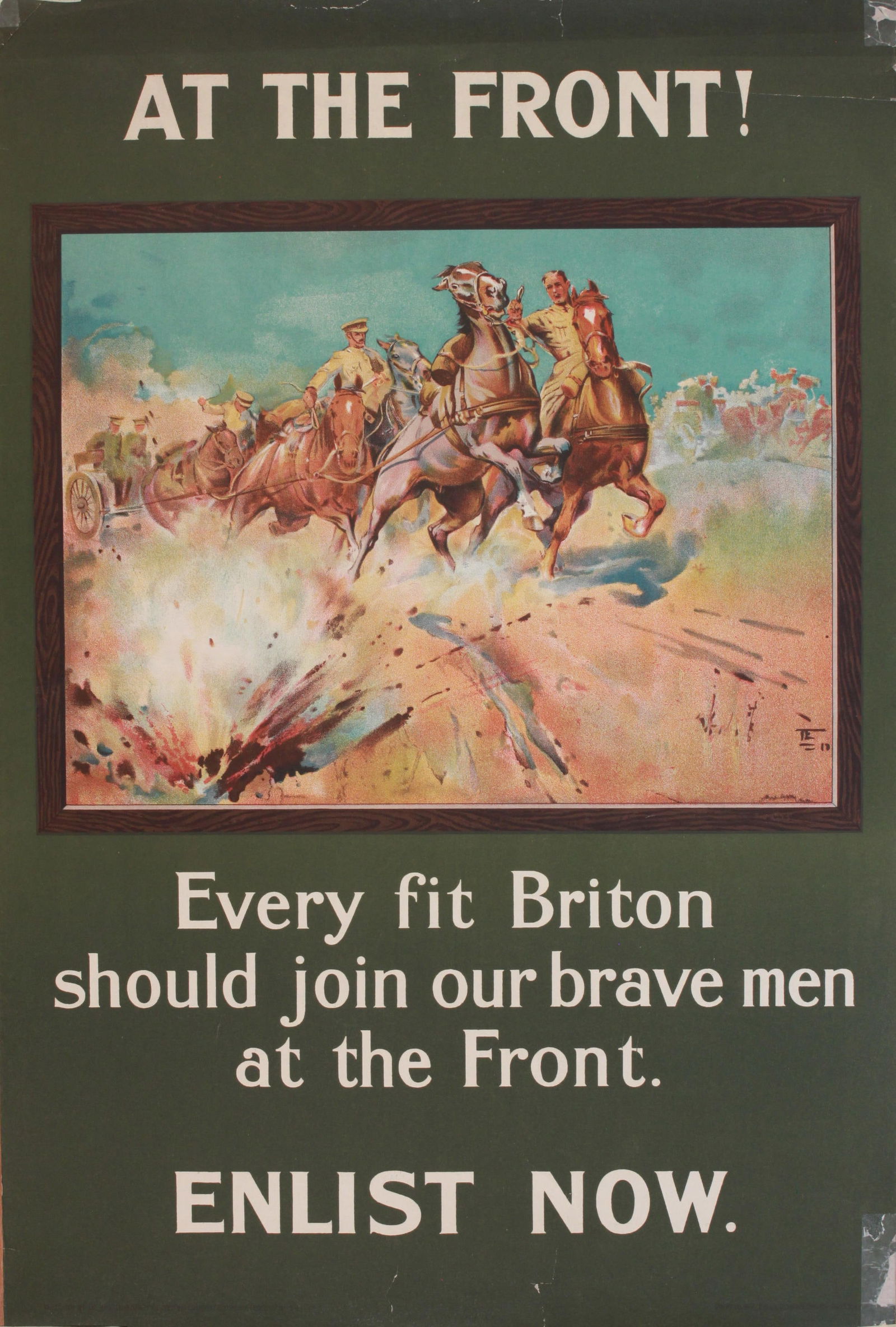 Lionel Edwards (1878-1966) At The Front, original PRC  poster No 84  printed by Robinson 1915 - 76 x (1 of 1)