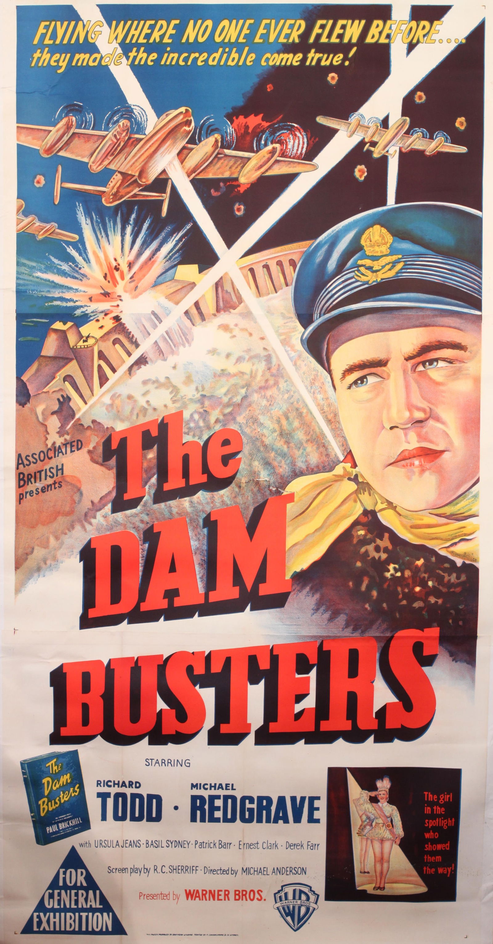 Anon The Dambusters, original film poster printed in Australia by Cunninghame c. 1955 - 200 x 102 cm: Anon The Dambusters, original film poster printed in Australia by Cunninghame c. 1955 - 200 x 102 cm
