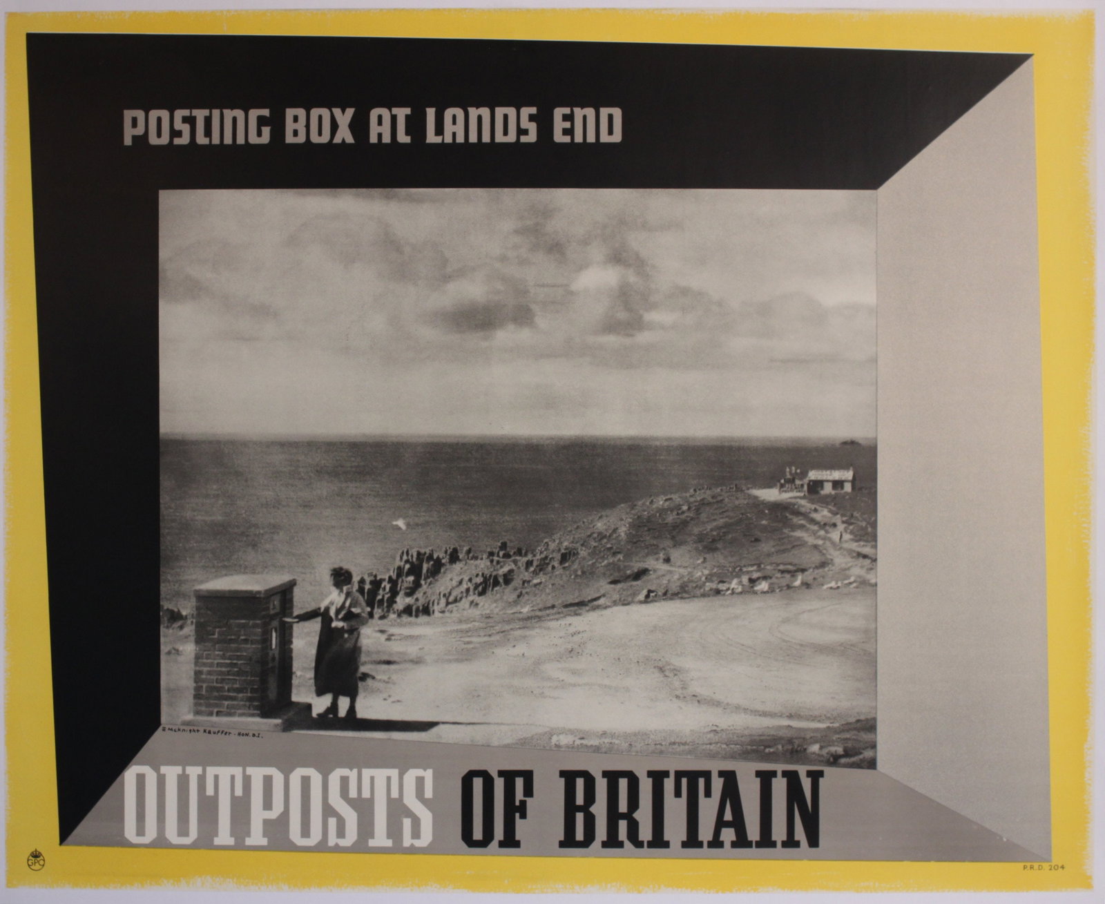 E McKnight Kauffer (Edward 1890-1954) Outposts of Britain, A Posting Box at Lands End, GPO poster: E McKnight Kauffer (Edward 1890-1954) Outposts of Britain, A Posting Box at Lands End, GPO poster PRD 204 1937 -102 x 127 cm