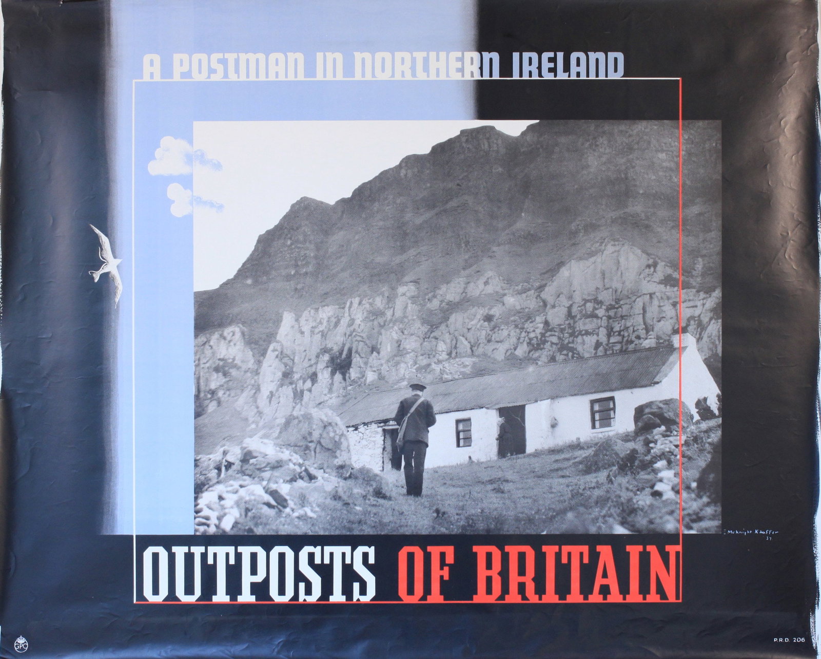E McKnight Kauffer (Edward 1890-1954) Outposts of Britain, A Postman in Northern Ireland, GPO poster: E McKnight Kauffer (Edward 1890-1954) Outposts of Britain, A Postman in Northern Ireland, GPO poster PRD 206 1937 - 102 x 127 cm