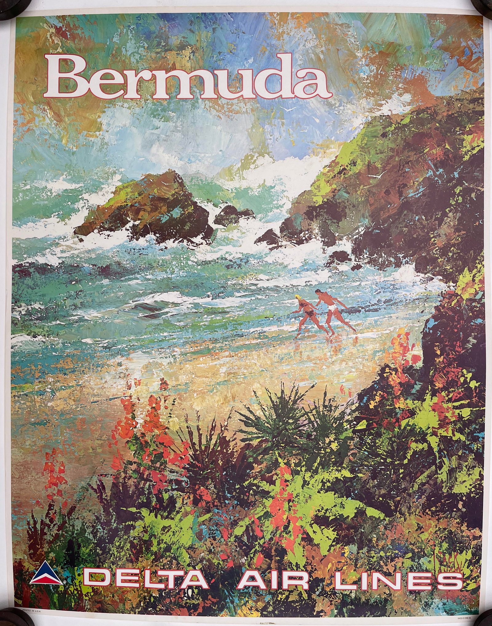 Jack Laycox (1921-1984) Bermuda Delta Air Lines, original poster printed in the USA 1992 - 71 x 56 (1 of 1)