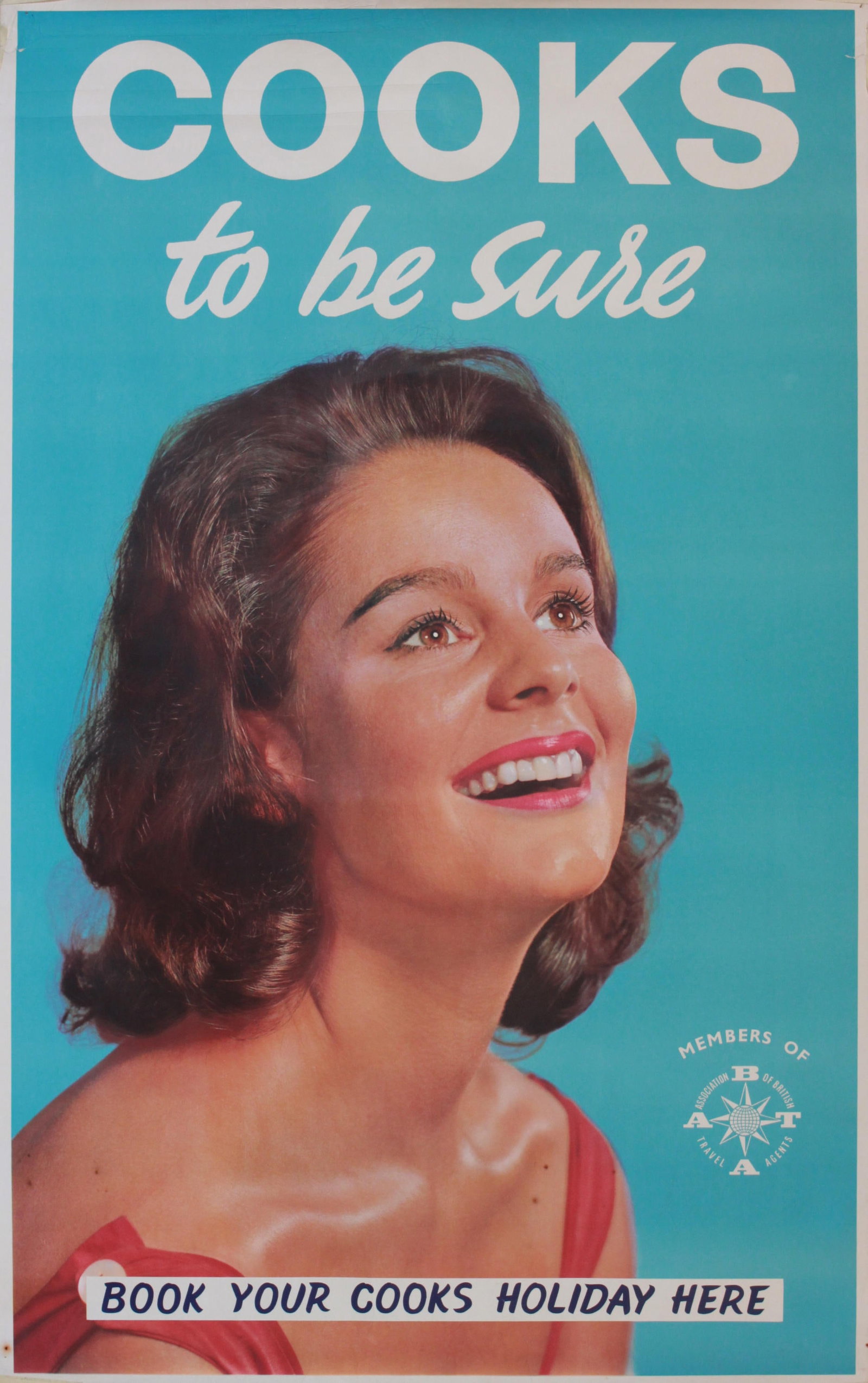 Cooks to be sure, original colour photographic travel poster c. 1960 - 102 x 63 cm: Cooks to be sure, original colour photographic travel poster c. 1960 - 102 x 63 cm