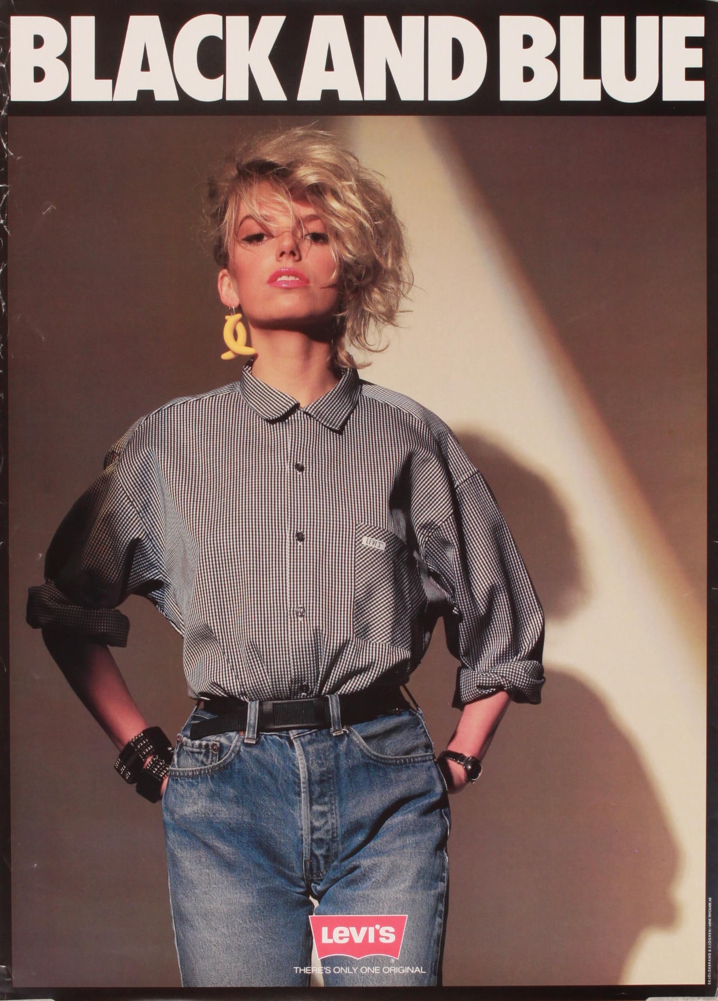 Black and Blue Levi's, poster - 70 x 50 cm: Black and Blue Levi's, poster - 70 x 50 cm