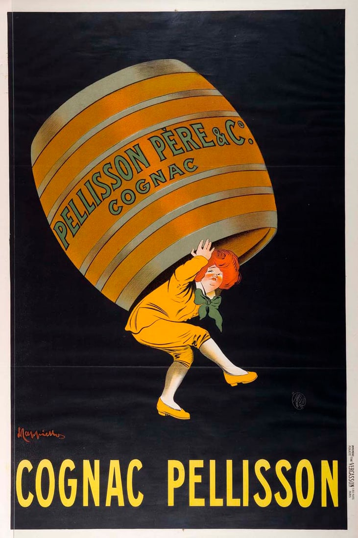 Cappiello (1875-1942) Cognac Pellisson, original poster printedby Vercasson  1907 -  120 x 100cm (1 of 1)