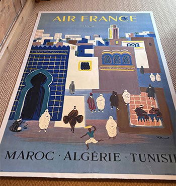 Bernard Villemot (1911-1989) Air France – Morocco, original poster printed c. 1952 - 98 x: Bernard Villemot (1911-1989) Air France – Morocco, original poster printed c. 1952 - 98 x 60cm