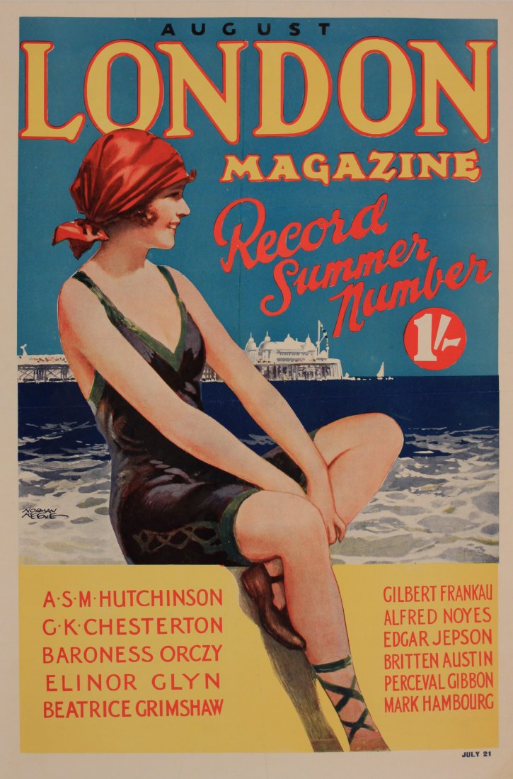 Norman Reeve (fl.1930's) London Magazine Record Summer : Norman Reeve (fl.1930's) London Magazine Record Summer Number, original poster printed circa 1930 - 76 x 51 cm