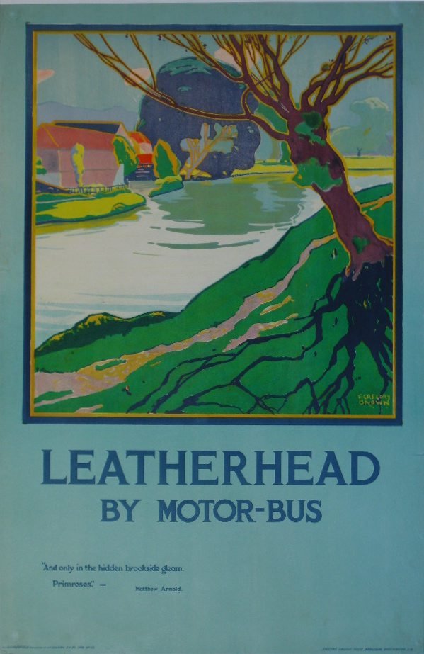 F Gregory Brown (1887-1948) Leatherhead by Motor-Bus, o