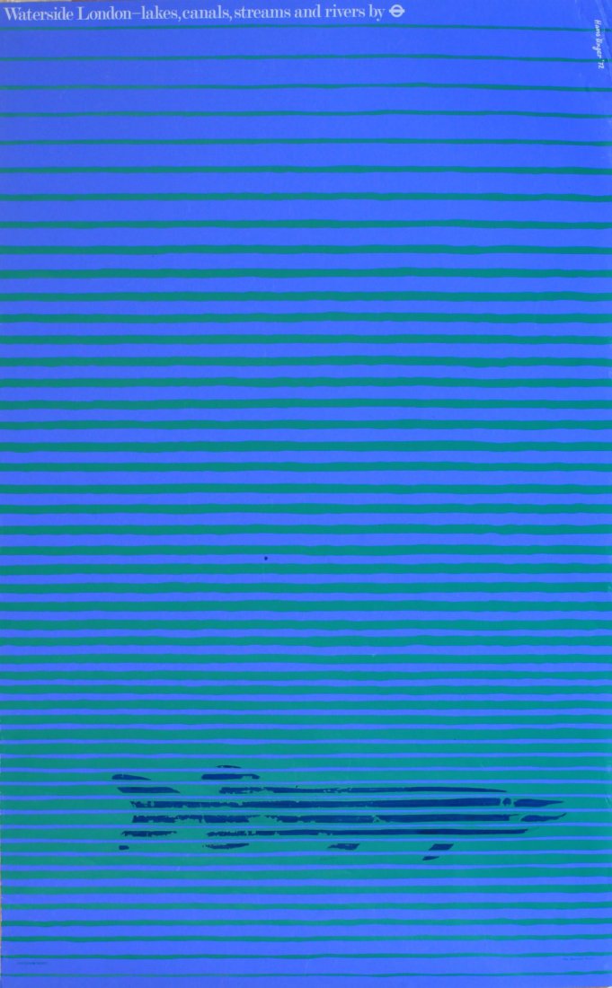 Hans Unger (1915-1975) Waterside London, original poste: Hans Unger (1915-1975) Waterside London, original poster printed for LT by Baynard 1972 - 102 x 63 cm; and five other LT posters including Busabout, London Never Sleeps and Barbara Pollock's Grindling