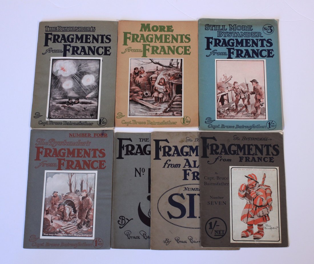 Bairnsfather (Capt. Bruce) The Bystander's Fragments: Bairnsfather (Capt. Bruce) The Bystander's Fragments from France, Volume 1 to 7, loose issues each with wrappers 1915 to 1918 A good set of magazines in loose binder