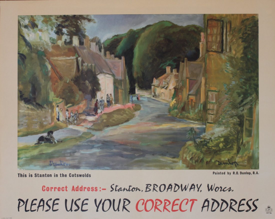 Vintage Posters: R O Dunlop RA (1894-1973) This is Stanton in the Cotswolds, original GPO poster PRD 1066 1960 - 74 x 92 cm