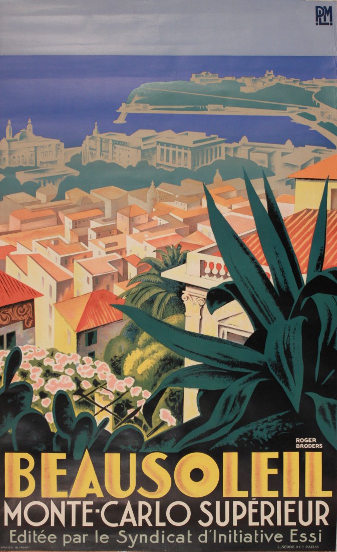 Roger Broders Beausoleil Monte-Carlo Superieur, printed (1 of 1)