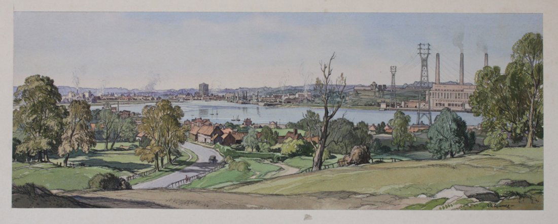 •L R Squirrell (1893-1979) The River Orwell at Ipswich, (1 of 1)