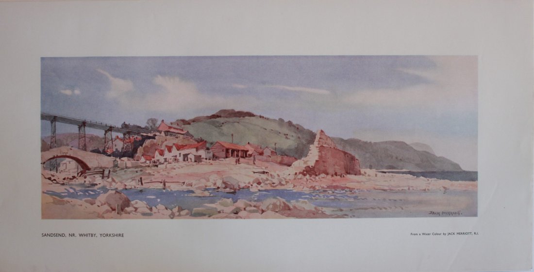 Jack Merriott (1901-1968) Harrogate and Sandsend Nr: Jack Merriott (1901-1968) Harrogate and Sandsend Nr Whitby Yorkshire, two LNER Carriage prints issued post 1948 - 25.5 x 53.5 cm (2)Property of the late Albert Cook ex Publicity Manager BR (NER)*